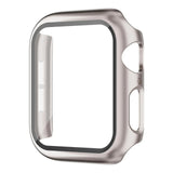 For Apple Watch Series 11 10 9 8 7 SE Case Full Glass Cover 41 42 45 40 44 49mm - Close-Up Angle