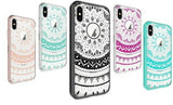 New iPhone X Xs Max XR 8 7 6 6s Plus Mandala Pattern Clear Print Cover Case