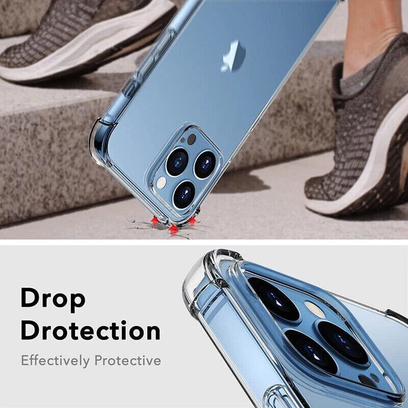 iPhone Case 17 16 13 11 15 14 12 Pro Max X XR 7 8 Plus SE Clear Shockproof Cover