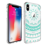 New iPhone X Xs Max XR 8 7 6 6s Plus Mandala Pattern Clear Print Cover Case