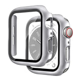 For Apple Watch Series 11 10 9 8 7 SE Case Full Glass Cover 41 42 45 40 44 49mm - Low Angle