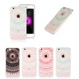New iPhone X Xs Max XR 8 7 6 6s Plus Mandala Pattern Clear Print Cover Case - Close-Up Angle