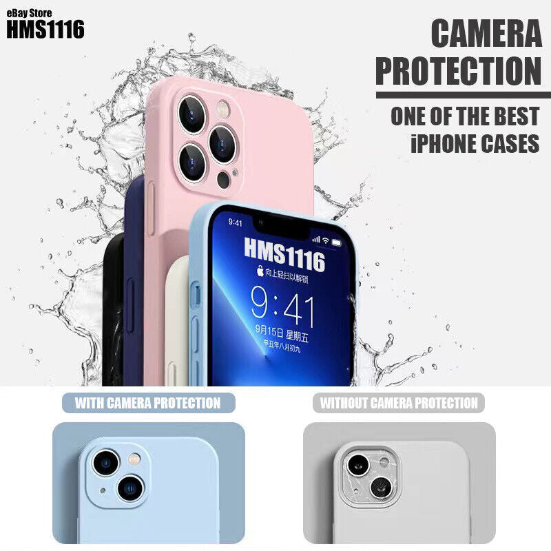 iPhone Case 17 16 15 14 12 11 13 Pro Max XR Mini Plus Shockproof Silicone Cover
