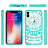 New iPhone X Xs Max XR 8 7 6 6s Plus Mandala Pattern Clear Print Cover Case