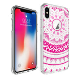 New iPhone X Xs Max XR 8 7 6 6s Plus Mandala Pattern Clear Print Cover Case - Extra Image