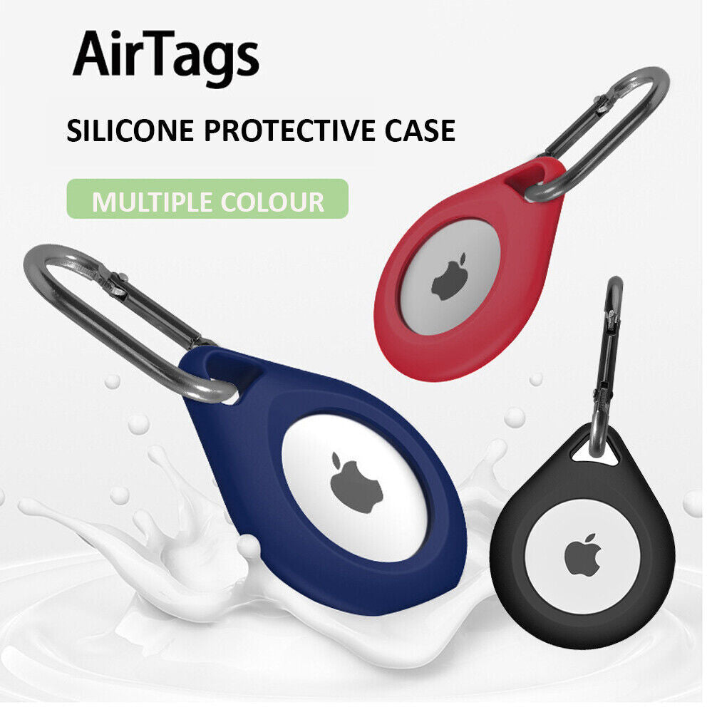 Case For Apple AirTag Keyring Air Tag Protector KeyChain Silicone Carry Cover
