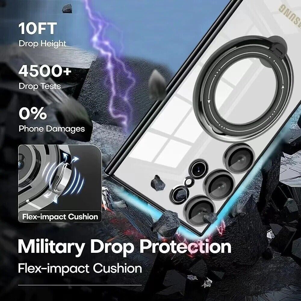Fr MagSafe Samsung Galaxy S25 S24 S23 S22 Plus Ultra 5G Mobile Stand Ring Cover