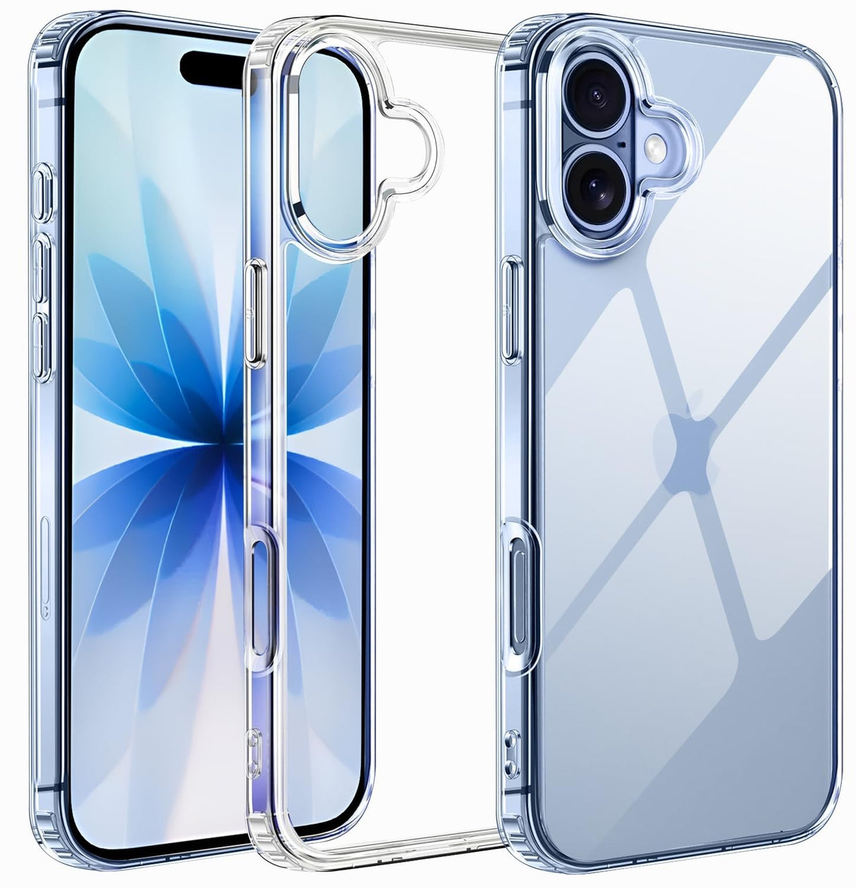 iPhone Case 17 16 13 11 15 14 12 Pro Max X XR 7 8 Plus SE Clear Shockproof Cover