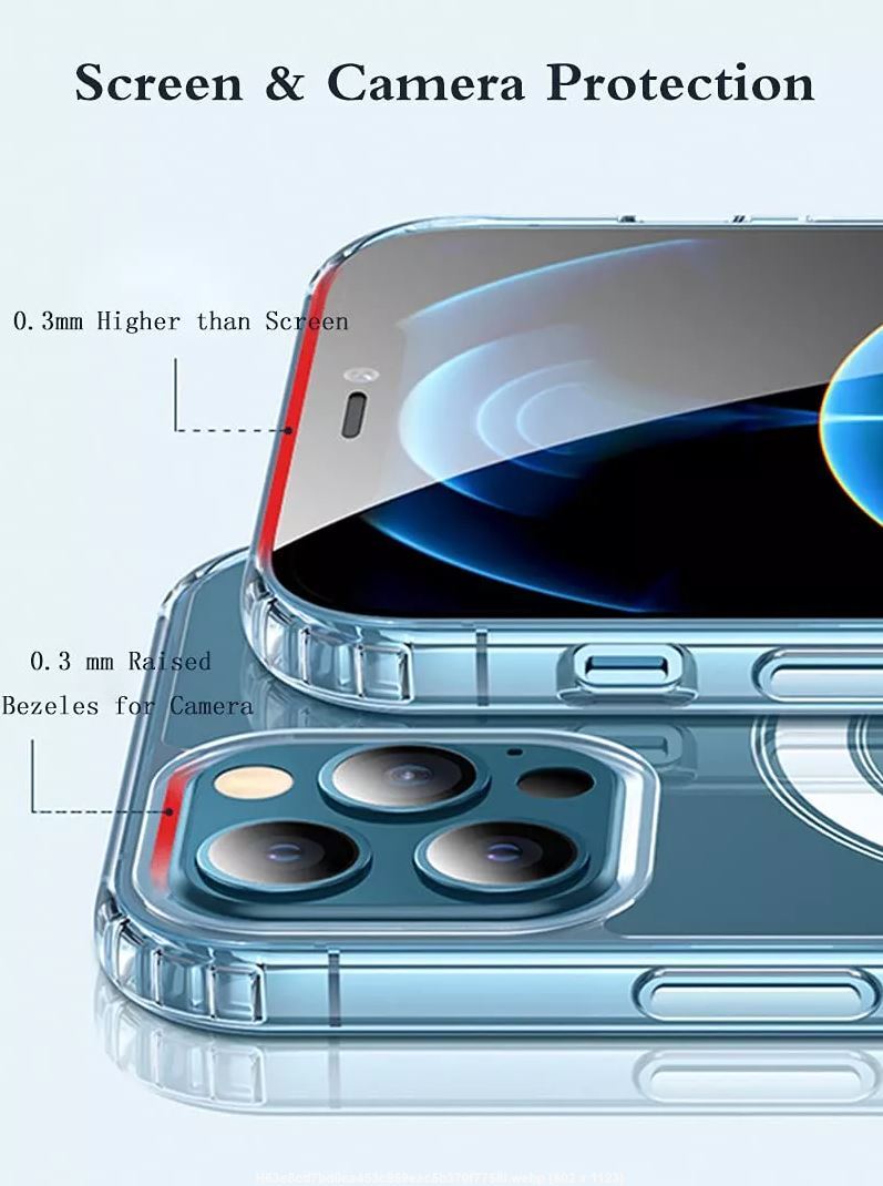 Magsafe iPhone Clear Cover Shockproof Non Slip Apple Case MagSafe
