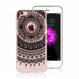 New iPhone X Xs Max XR 8 7 6 6s Plus Mandala Pattern Clear Print Cover Case