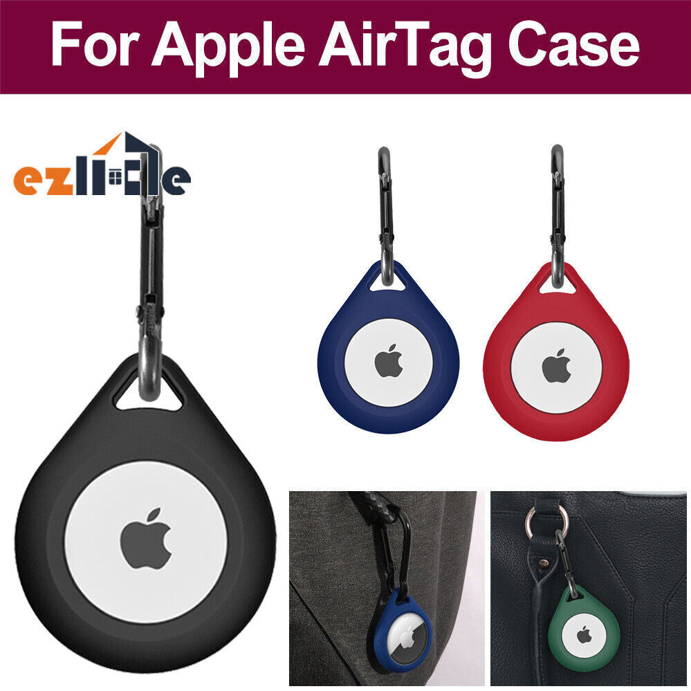 Case For Apple AirTag Keyring Air Tag Protector KeyChain Silicone Carry Cover