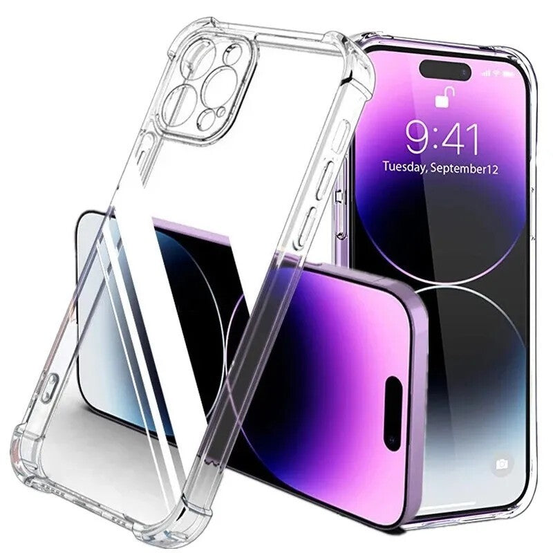 iPhone Case 17 16 13 11 15 14 12 Pro Max X XR 7 8 Plus SE Clear Shockproof Cover