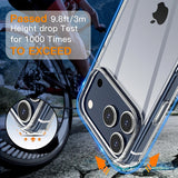 For iPhone 17 16 15 14 13 12 Pro Max XR Clear Full Shockproof mobile Case Cover - Close-Up Angle