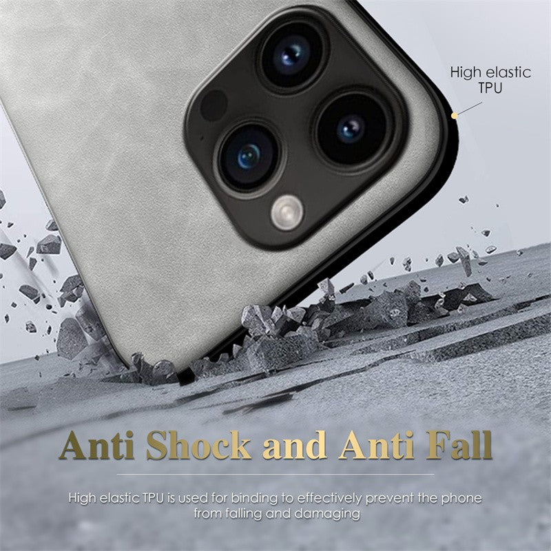 Leather Case For iPhone 17 Air 16 16e 15 14 13 12 Mini 11 Pro Max X SE 8 7 Cover