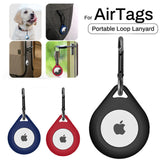 Case For Apple AirTag Keyring Air Tag Protector KeyChain Silicone Carry Cover - Close-Up Angle