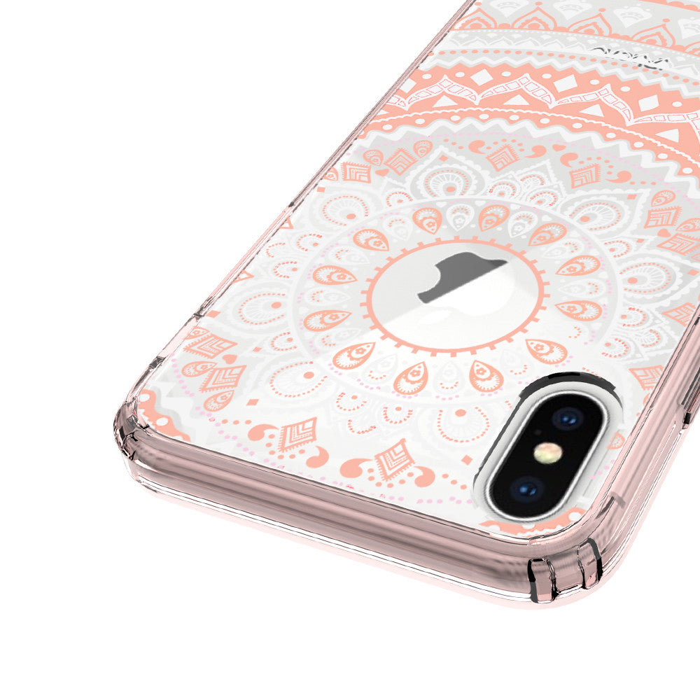 New iPhone X Xs Max XR 8 7 6 6s Plus Mandala Pattern Clear Print Cover Case