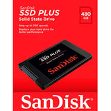 SanDisk SSD Plus 480GB 2.5 inch SATA III SSD SDSSDA-480G - Top-Down View