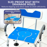 Orthonica Height-Adjustable Aluminium Commode Shower Chair with Armrests Backrest Armrests Soft - Extra Image