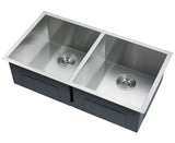 304 Stainless Steel Undermount Topmount Kitchen Laundry Sink - 770 x 450mm - Side View