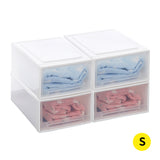 Plastic Storage Drawers Stackable Containers S 4PK Small - Low Angle