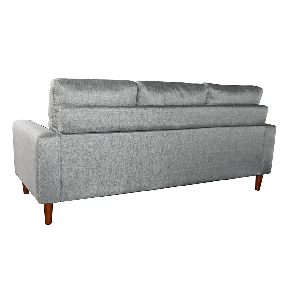 Sarantino Linen Corner Sofa Couch Lounge Adjustable Chaise - Grey