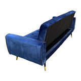 Ava Tufted Velvet Sofa Bed by Sarantino - Blue - Top-Down View