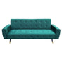 Ava Tufted Velvet Sofa Bed by Sarantino - Green