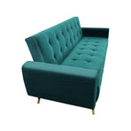 Ava Tufted Velvet Sofa Bed by Sarantino - Green