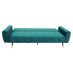 Ava Tufted Velvet Sofa Bed by Sarantino - Green