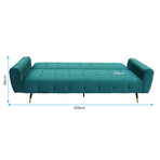 Ava Tufted Velvet Sofa Bed by Sarantino - Green