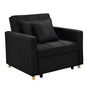 Suri 3-in-1 Convertible Lounge Chair Bed by Sarantino - Black