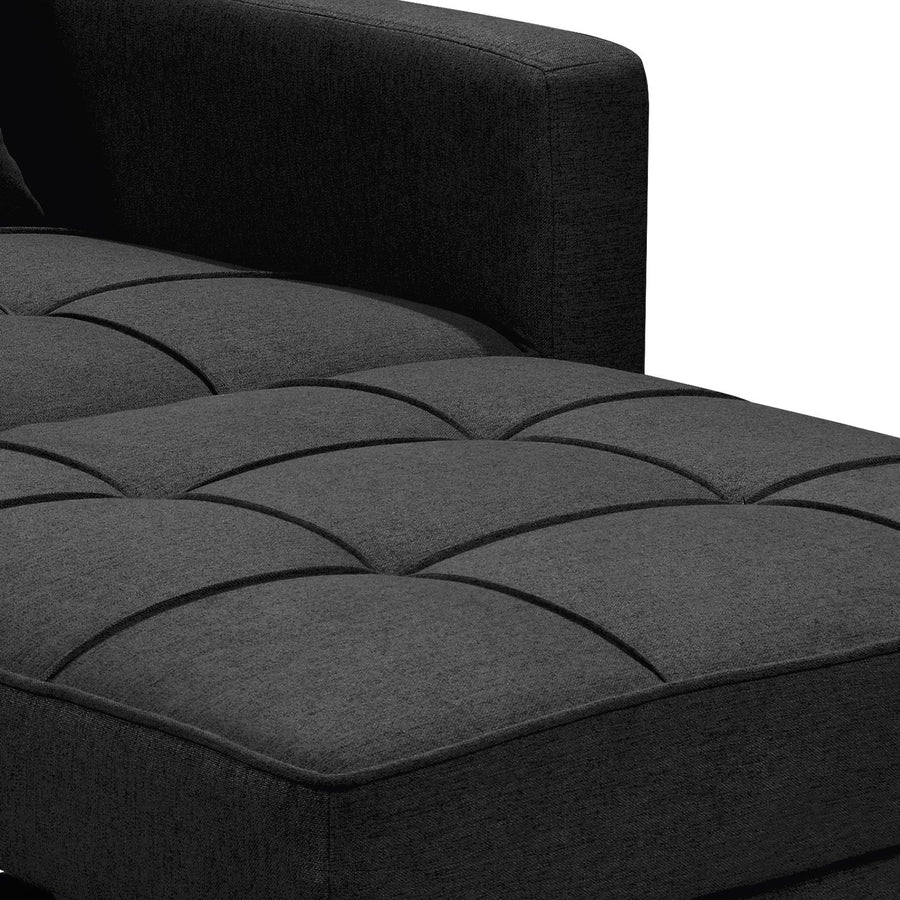Suri 3-in-1 Convertible Lounge Chair Bed by Sarantino - Black