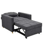 Suri 3-in-1 Convertible Lounge Chair Bed by Sarantino - Dark Grey