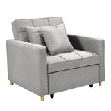 Suri 3-in-1 Convertible Sofa Chair Bed Lounger by Sarantino Light Grey