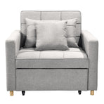 Suri 3-in-1 Convertible Sofa Chair Bed Lounger by Sarantino Light Grey