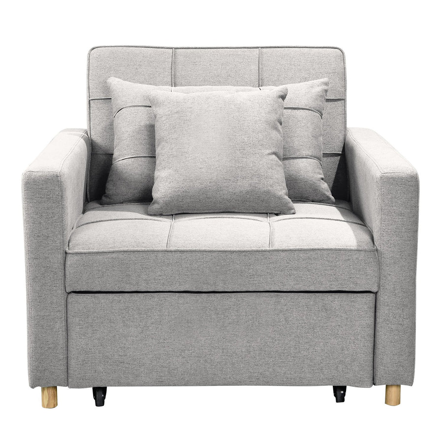 Suri 3-in-1 Convertible Sofa Chair Bed Lounger by Sarantino Light Grey