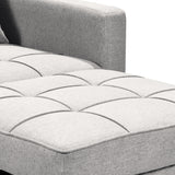 Suri 3-in-1 Convertible Sofa Chair Bed Lounger by Sarantino Light Grey - Low Angle