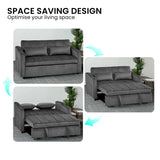 Sarantino Fenton Velvet 2-Seater Sofa Bed - Dark Grey - 45-Degree Angle