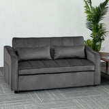 Sarantino Fenton Velvet 2-Seater Sofa Bed - Dark Grey - Extra Image