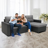 Sarantino 3-Seater Corner Sofa Bed Storage Lounge Chaise Couch Grey - Extra Image