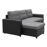 Sarantino 3-Seater Corner Sofa Bed Storage Lounge Chaise Couch Grey - 45-Degree Angle
