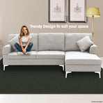 Sarantino Linen Corner Sofa Couch Lounge L-shape w/ Left Chaise L.Grey