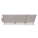 Sarantino Faux Linen Corner Sofa Lounge L-shaped Chaise Light Grey - Extra Image