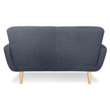 Sarantino 6-Seater Linen Sofa Set Couch Futon - Dark Grey - Extra Image