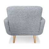 Sarantino 6-Seater Linen Sofa Set Couch Futon - Light Grey - Extra Image