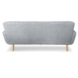 Sarantino 6-Seater Linen Sofa Set Couch Futon - Light Grey - Extra Image