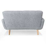 Sarantino 6-Seater Linen Sofa Set Couch Futon - Light Grey - Extra Image