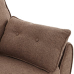 Sarantino 3 Seater Modular Linen Fabric Sofa Bed Couch Futon - Brown