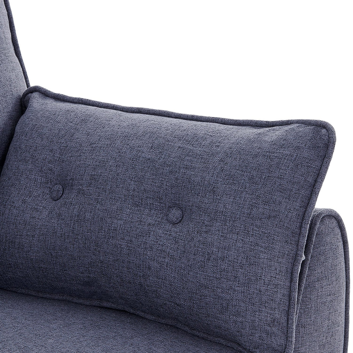 Sarantino 3 Seater Modular Linen Fabric Wood Sofa Bed Couch- Dark Grey