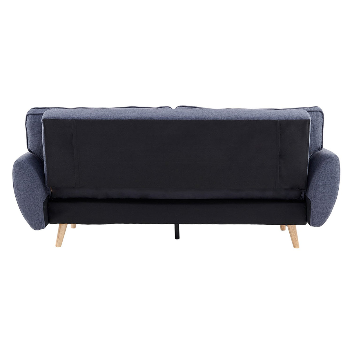 Sarantino 3 Seater Modular Linen Fabric Wood Sofa Bed Couch- Dark Grey